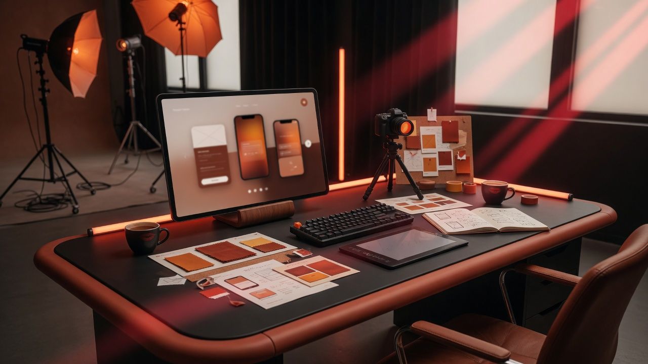 Premium photography studio with professional lighting setup